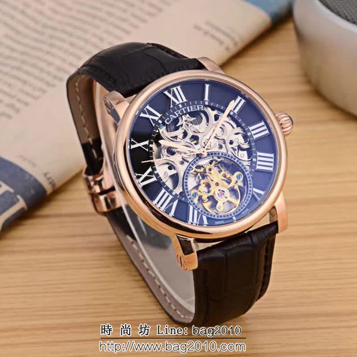 CARTIER卡地亞 經典款式最新鏤空 精品男士腕表 WSS1857
